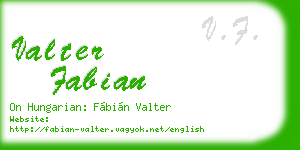 valter fabian business card