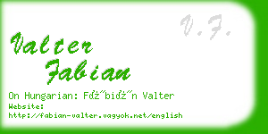 valter fabian business card